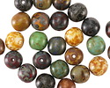 Czech Glass Matte Multi Color Picasso Druk Mix 8mm