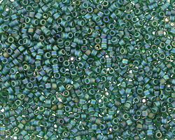 Miyuki Delica Matte Transparent Dark Emerald AB (DB0859) 11/0 Seed Bead