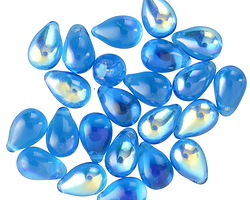 Czech Glass Capri AB Teardrop 6x9mm