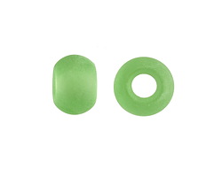 Peridot Beach-Style Glass Large Hole Rondelle 14x10mm