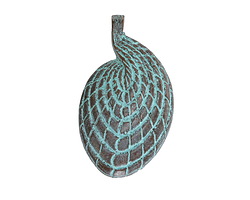 Mykonos Copper (plated) Patina Lined Oblong Pendant 35x62mm