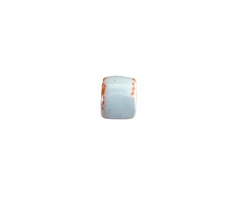 Mykonos Pueblo Ceramic Arctic Blue Tube Spacer 6x7.5mm