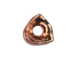 Mykonos Ceramic Iridescent Copper Patina Nugget Spacer 18-20mm