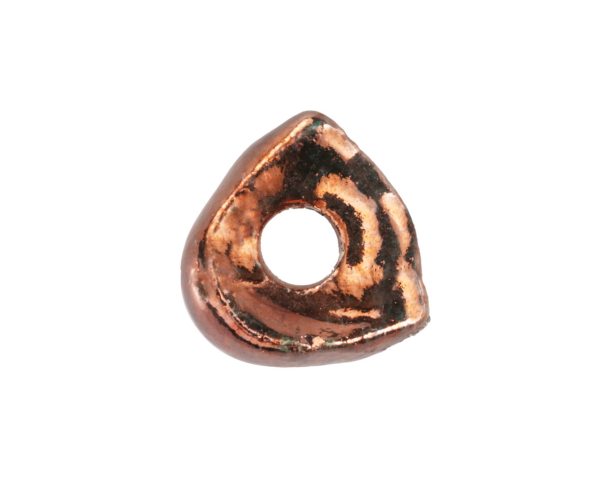 Mykonos Ceramic Iridescent Copper Patina Nugget Spacer 18-20mm