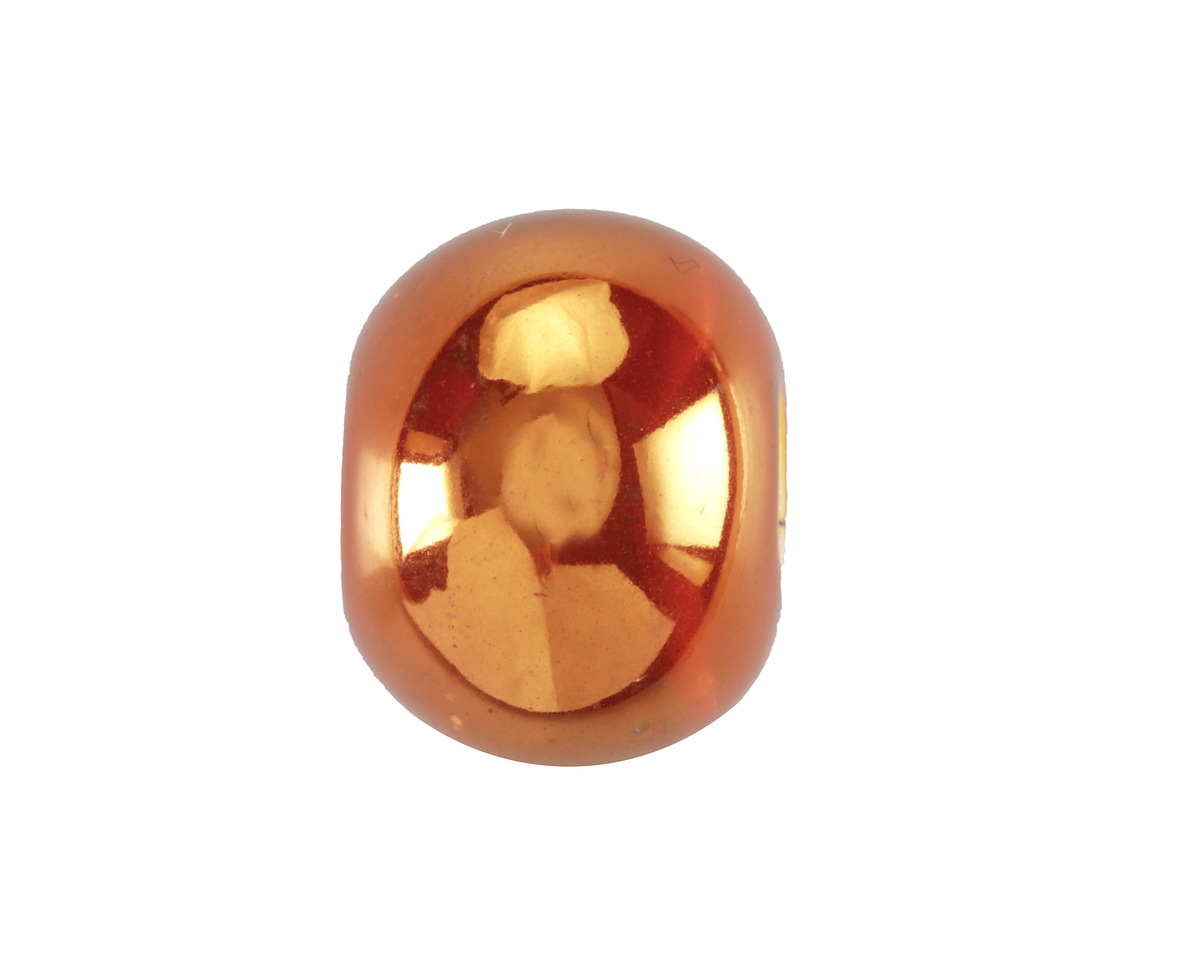Mykonos Ceramic Iridescent Tangerine Rondelle 18x20mm