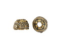 Mykonos Antique Brass (plated) Swirly Bead Cap 11mm