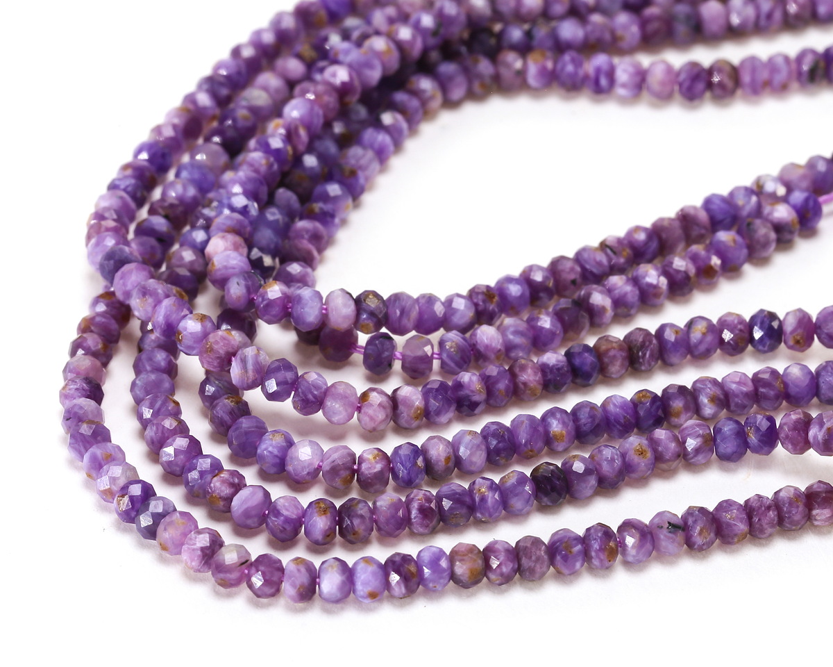 Charoite (A) Microfaceted Rondelle 2x3mm