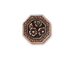 TierraCast Antique Copper (plated) Blossom Button 17.5mm