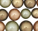 Multi (bronze, seafoam, verde) Shell Pearl Graduated 8-16mm