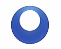 Royal Blue Beach-Style Glass Large Hole Gypsy Hoop 28mm