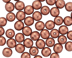 Czech Glass ColorTrends: Sueded Gold Ash Rose Round 6mm