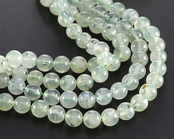 Green Tourmalinated Quartz Round 8mm