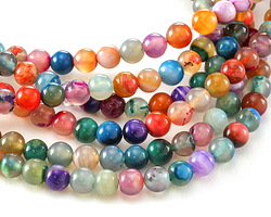 Rainbow Line Agate Round 8mm