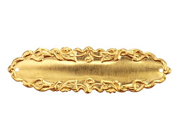 Vintaj Solid Brass Two Hole Calla Lily Bracelet Connector Blank 66x19mm