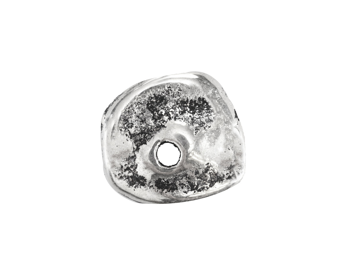 Mykonos Metalized Ceramic Antique Silver Washer 19-20mm