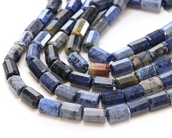 Dumortierite Microfaceted Tube 7x10mm