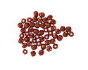 Czech Glass Textured Oxblood w/ Gold Fire Polished Round 3mm