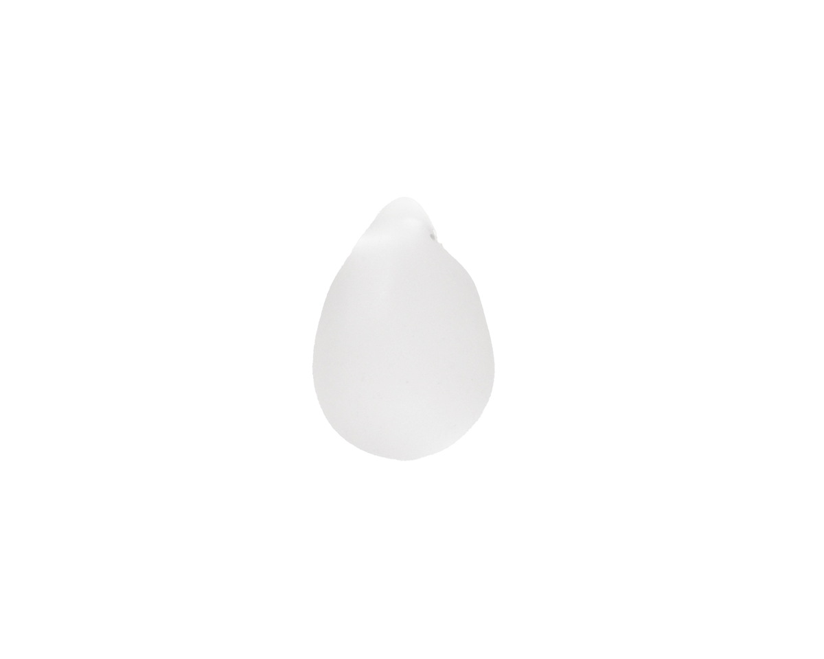 Crystal Beach-Style Glass Teardrop Focal 14x10mm