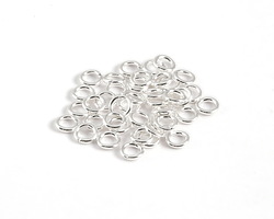 Silver (plated) Round Jump Ring 6mm, 16 gauge