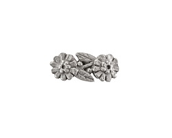 Mykonos Antique Silver (plated) Double Marigold 2-Hole Bar 10x20mm