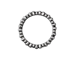 Zola Elements Antique Silver Finish Tiny Pebbles Ring 23mm