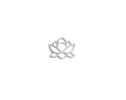 Amoracast Sterling Silver Lotus Connector 10x8mm
