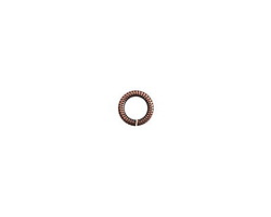 Nunn Design Antique Copper (plated) Textured Jump Ring 6mm, 16 gauge