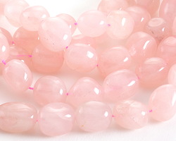 Madagascar Rose Quartz Tumbled Nugget 13-18x14-21mm Beads
