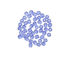 Czech Glass Sapphire Fire Polished Round 2mm