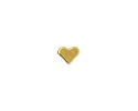 Gold (plated) Simple Heart Focal Bead 7x6mm