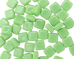 CzechMates Glass Honeydew 2-Hole Tile 6mm