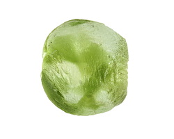 African Recycled Glass Forest Green Tumbled Rondelle 19-23x-22-24mm