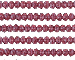 Czech Glass Berry Smoothie Fire Polished Rondelle 3x5mm
