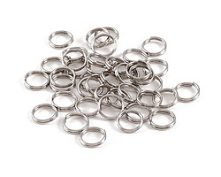 Stainless Steel Split Jump Ring 8mm, 21 gauge