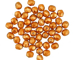 Czech Glass Ethereal Sandalwood (Halo) Fire Polished Round 4mm