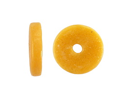 African Sand Cast Powder Glass (Krobo) Saffron Disc Bead 4-5x16mm
