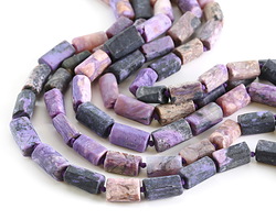 Charoite (matte - AAA) Natural Cut Tube 10-14x5-8mm