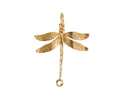 Nina Designs Bronze Detailed Dragonfly Focal Link 27x21mm