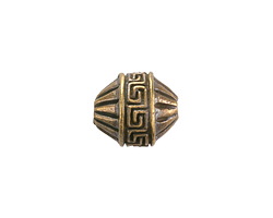 Mykonos Antique Brass (plated) Meander Bicone 14x12mm