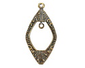 Mykonos Antique Brass (plated) Ornate Open Teardrop w/ Loop Focal 21x42mm