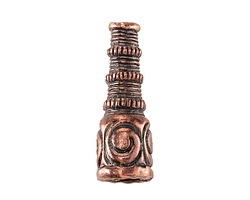 Mykonos Antique Copper (plated) Tapered Roped End Cap 14x39mm