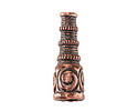 Mykonos Antique Copper (plated) Tapered Roped End Cap 14x39mm