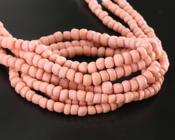 Java Glass Shell Pink Graduated Gooseberry Beads 3-6x4-6mm