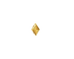 Cymbal Gerontas 24K Gold (plated) GemDuo Bead Substitute 8x5mm