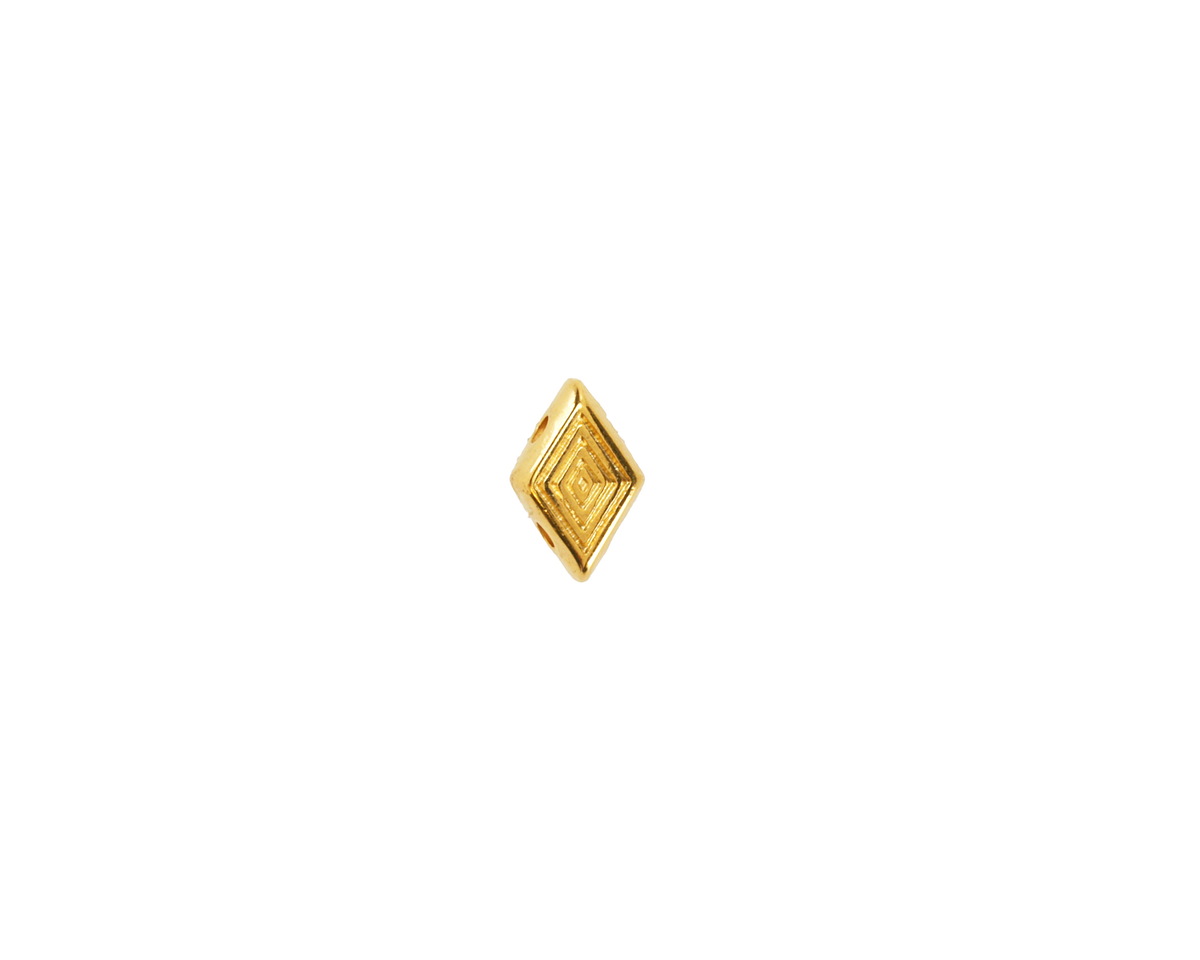 Cymbal Gerontas 24K Gold (plated) GemDuo Bead Substitute 8x5mm