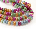 Tourmaline Mix Agate Rondelle 5x8mm