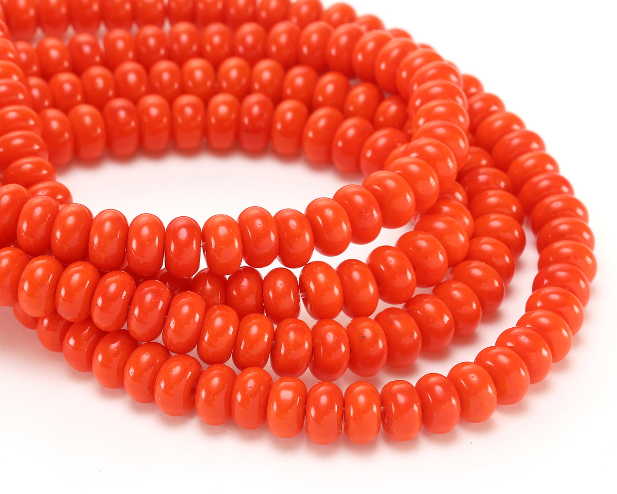 Tangerine Glass Rondelle 5x8mm