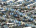 Denim Blue Impression Jasper Rondelle 4mm