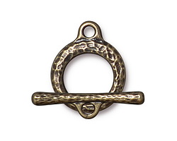TierraCast Antique Brass (plated) Craftsman Toggle Clasp 20.5x17mm