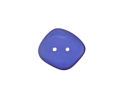 Royal Blue Beach-Style Glass Flat Freeform Two Hole Button 15-17x18-22mm